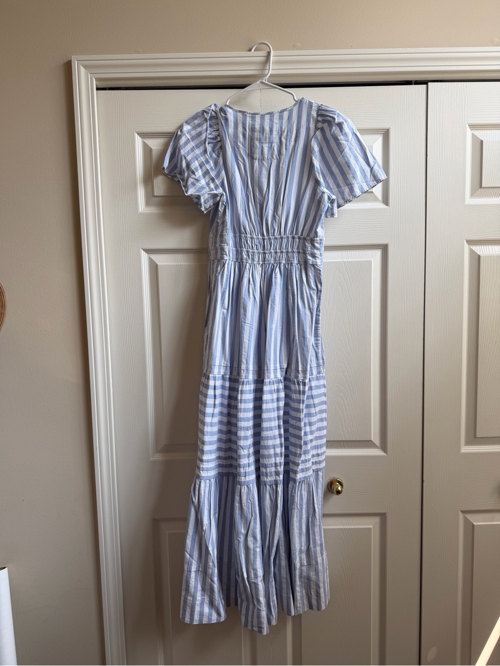 NWOT Anthropologie Somerset Blue Striped Women's Maxi Dress rare pattern - Picture 5 of 6